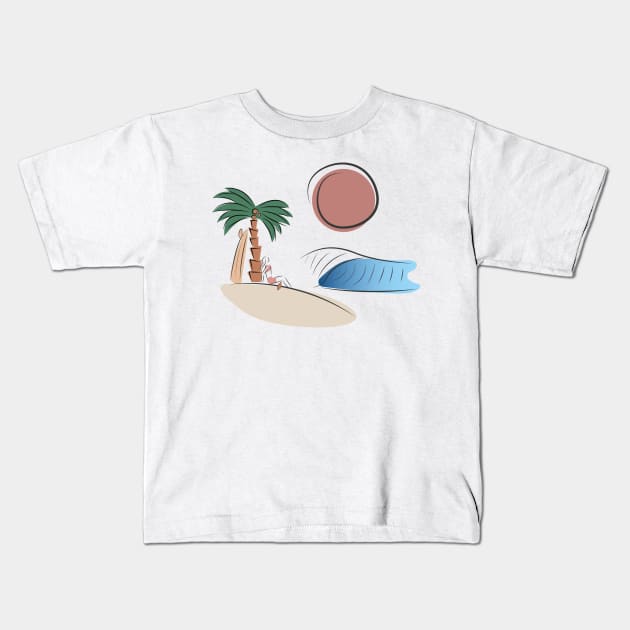 Summer Surf days Kids T-Shirt by JDP Designs